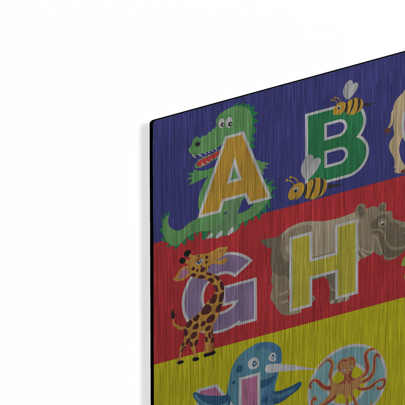 «Alphabet casse-tête» par Erin Clark, art mural en métal, H 24 po x l 36 po