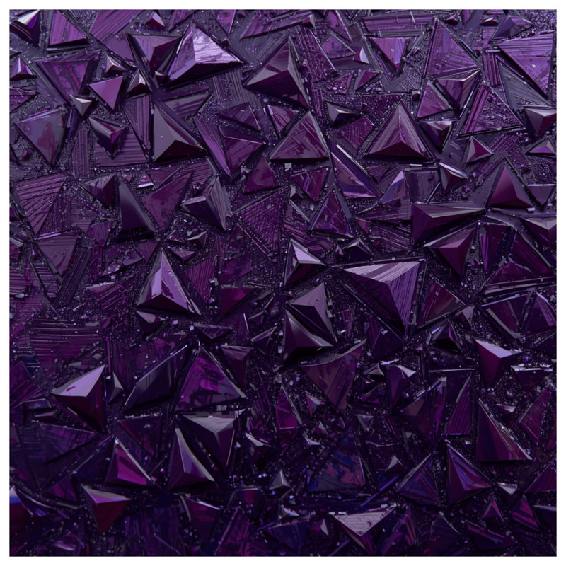 Coussins décoratifs mauves à triangles géométriques mauves, 20 po x 20 po