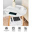 Table de charge ronde en marbre - table d'appoint élégante avec ports USB et tablette de rangement-1824046083