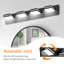 Éclairage pour salle de bain 4 lumières à DEL à intensité variable avec têtes de lampe rotatives à 360 ° pour salle de bain, meuble-lavabo, miroir et salon-104032207-101806310