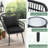 3 Pieces Rattan Wicker Outdoor Conversation Bistro Set,Black-22751231
