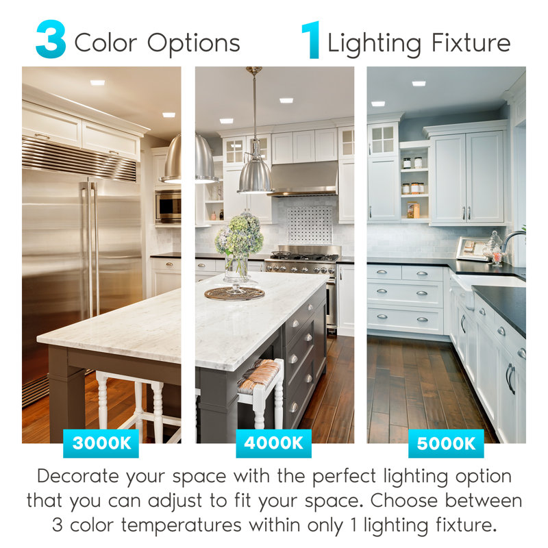 White Square LED Flush Mount Ceiling Light