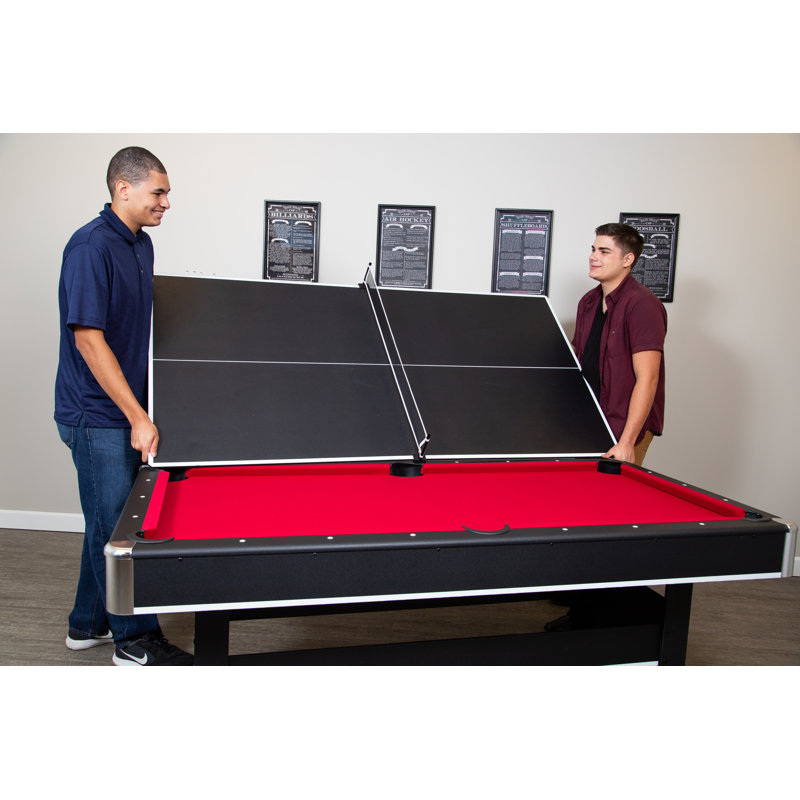  Hathaway Spartan 6 Ft Pool Table, with Ping Pong Multi Game Combo Tables for Family Recreation Game Rooms - Includes Billiard Balls, Cues, Paddles, Brush & More