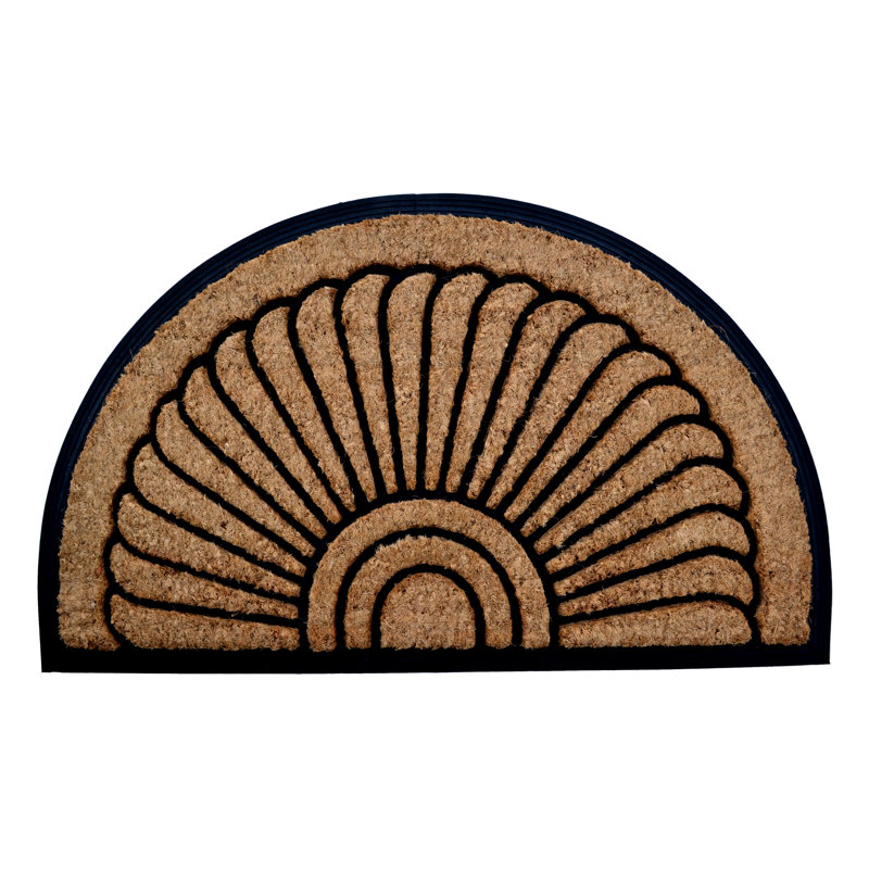 Needville Non-Slip Indoor Doormat, Semi-Circle 2' x 3'