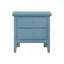 Teal Elegance Nightstand With Drawers