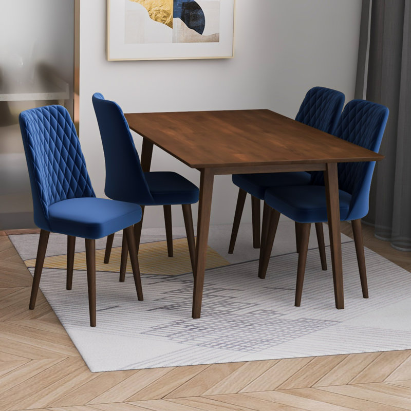 Ensemble repas pour 4 personnes Kaymi, Bleu