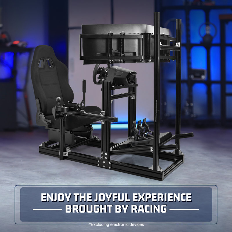 Ivy Bronx Adjustable Backrest-Height and Adjustable Height PC & Racing Game Chair in Black