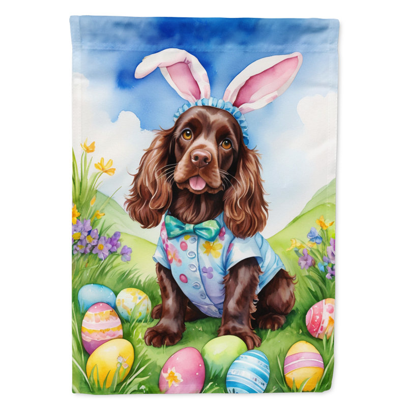 Drapeau de Pâques Pâques à œufs double face H 40 po x l 28 po Polyester