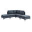 Canapé modulaire en lin rembourré avec pieds en métal-461570492