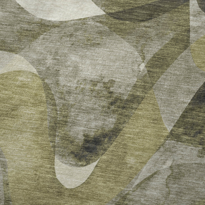 Jeté en sherpa Addison, Olive abstraite