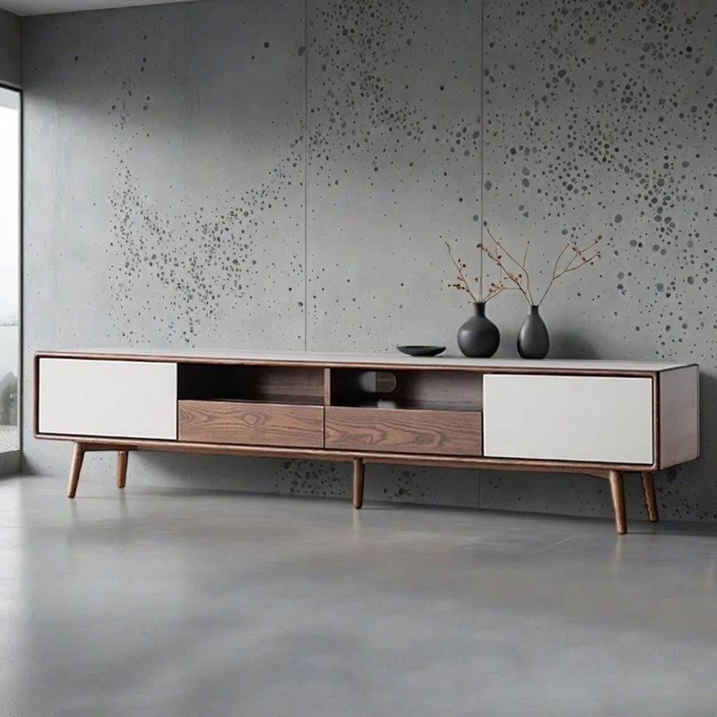 Meuble télé avec tiroirs de rangement Modern, H 17,72 po x L 70,87 po x l 13,78 po