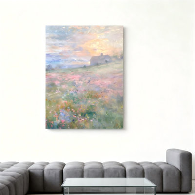 Country Landscape Unframed Canvas Wall Art  24" X 36"