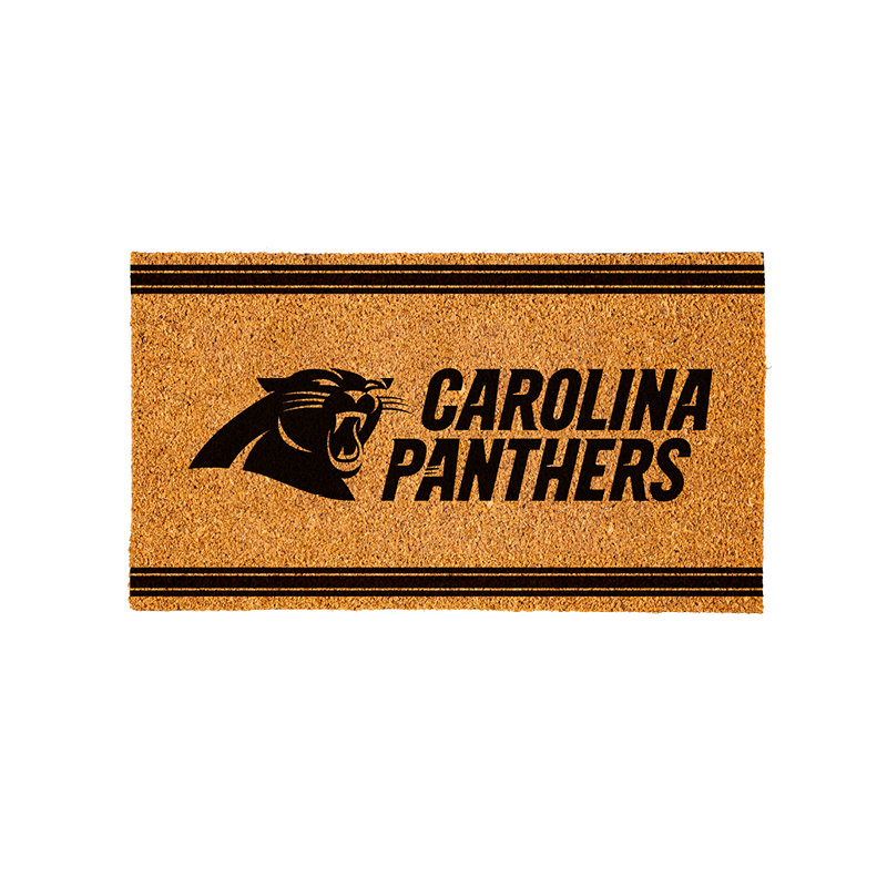 28in. x 16in. NFL Single Color Outdoor Coir Door Mat, Carolina Panthers