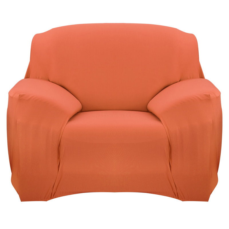 Housse de canapé Housse de canapé extensible imprimée Housse de protection pour canapé en polyester, Orange