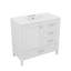 Meuble-lavabo tendance 36 po avec 1 porte à fermeture douce et 3 tiroirs-573502704
