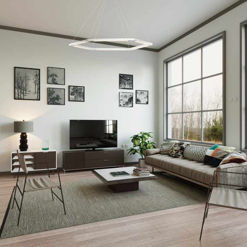 Burwell 6 - Light Dimmable LED Geometric Chandelier