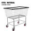 Galvanised Steel Laundry Cart with Wheels