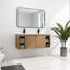 Meuble-lavabo mural 48 po avec lavabo double, charnière de porte à fermeture en douceur