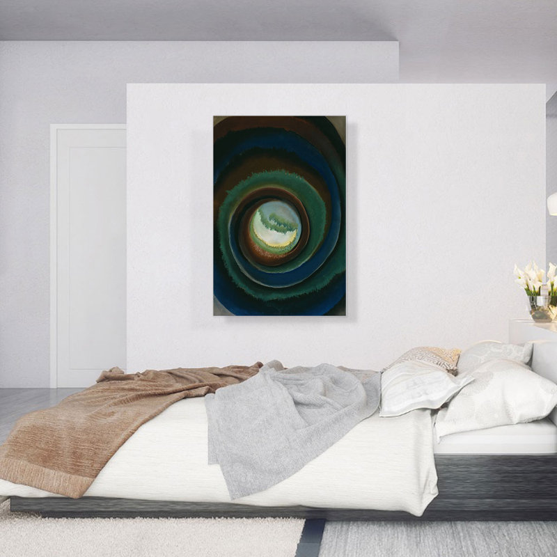 «Pond in the Woods 1922» par Georgia O-Keeffe, reproduction d'art sur toile tendue, H 40 po x l 26 po x P 0,75 po