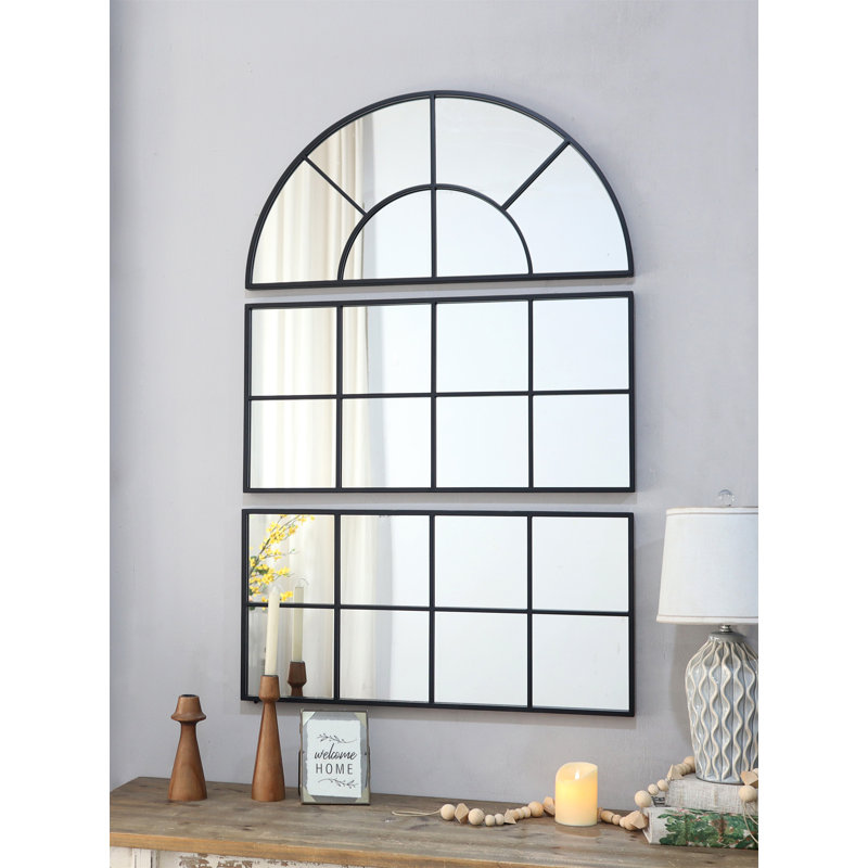 Grand miroir mural 30 "x 45" à trois sections séparées