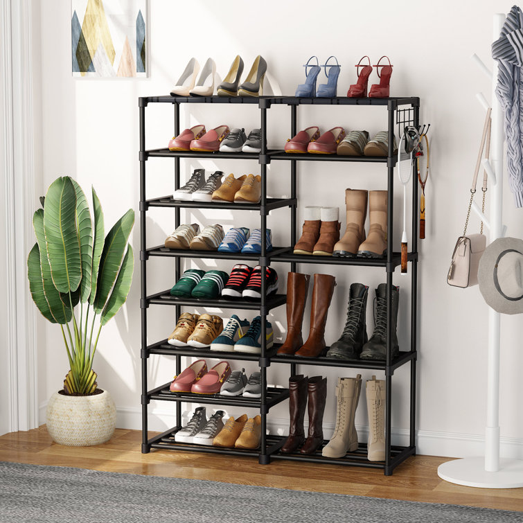 58 Pair Shoe Rack Rebrilliant Finish: Black