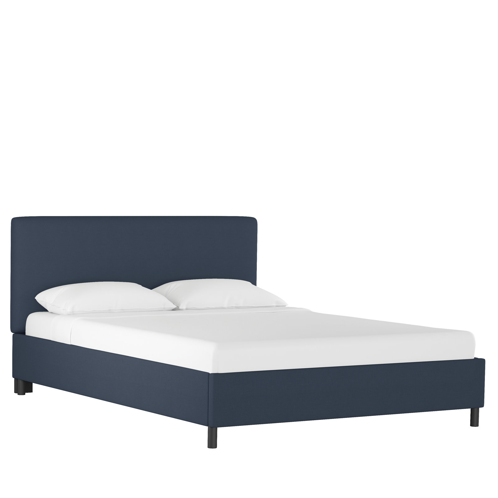 Pyburn Platform Bed, California King, Classic Navy Linen
