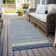 Machine Washable Indoor/Outdoor Christain ACN1404 Navy Rug
