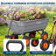 Chariot de jardinage en poly 600 lb - pneus tout-terrain de 10 po, vidage rapide, fixation pour VTT, chariot de jardin robuste-128903669