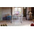 Markelle Home Office Tempered Glass Standing Desk with Drawer and Hooks-1389090039-1389090036