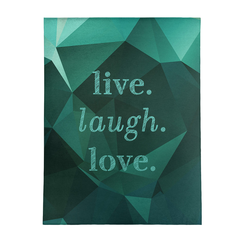 Tapis en poly-chenille en poly-citation live gemme love, Rectangle 8 pi x 10 pi