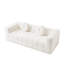 Canapé 84,6 po moderne sans os 84,7 po - Tissu en polyester à poils longs texturé litchi et à carreaux avec coussins circulaires-1458482175-1458482174