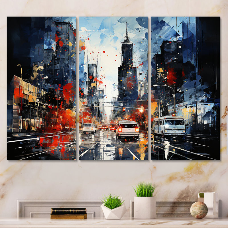 «Blue Rues of Harlem I» - art mural Harlem Renaissance, Toile tendue, H 28 po x l 36 po