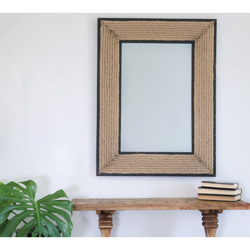 Gwen Wood Flat Wall Mirror