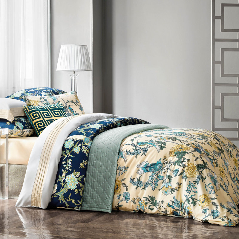 Paradi 100% Cotton Floral Flat Sheet