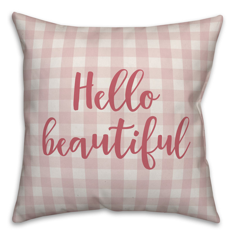  Coussin Hello Hello, Coussin décoratif, Rose