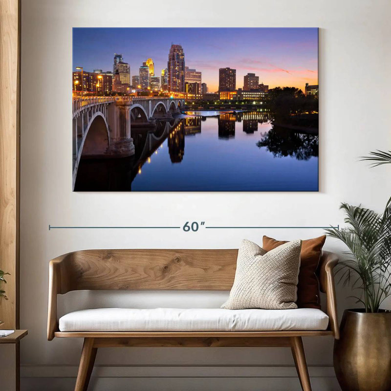 Paysage urbain Sirci de Minneapolis, H 34 po x l 51 po