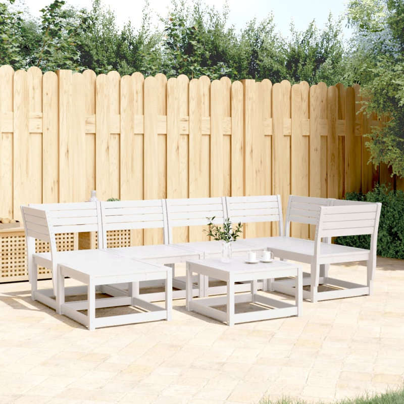 Daulton 73cm Wide L-Shaped Patio Sofa, White