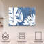 Ensemble de 3 panneaux d'art mural - "Tropical Indigo Impressions I" de June Erica Vess pour décoration de salon, de chambre à coucher ou de bureau