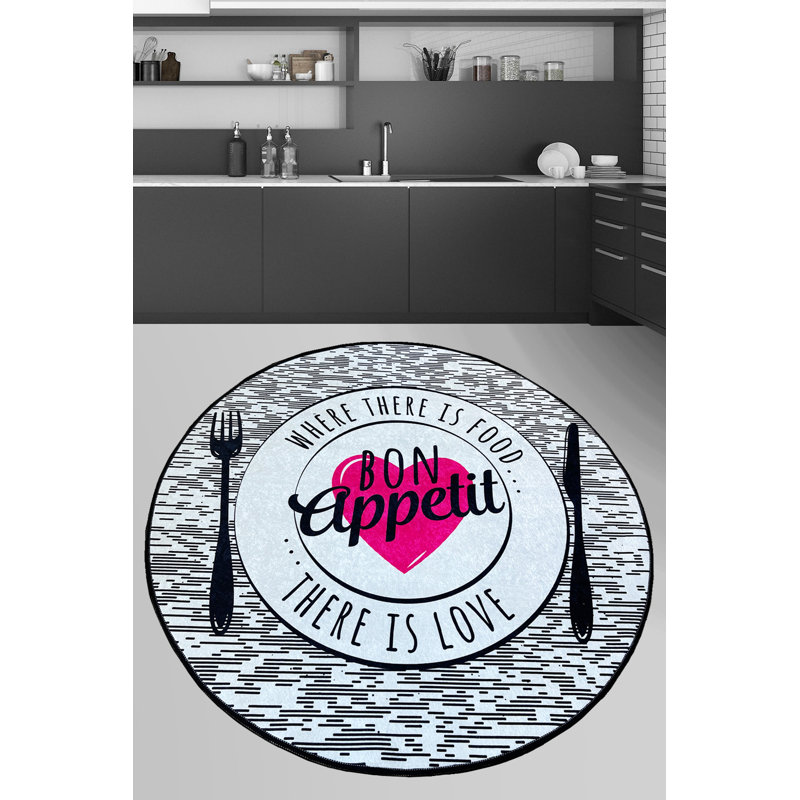 Premium Round Carpet, 63 Inches, 100% Polyester, 0.4 Inch Pile Height | Antibacterial, Non-Slip Underside, Machine Washable | Ideal for Living Room, Bedroom, and Playroom | Soft, Durable, Easy Care Design
