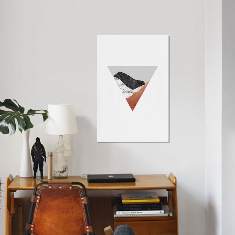 «Geometric II», impression sur toile, H 18 po x l 12 po x P 1,5 po, Pas de tapis, Toile tendue