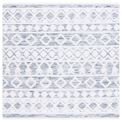 Tapis bleu marine / ivoire Augustine 758