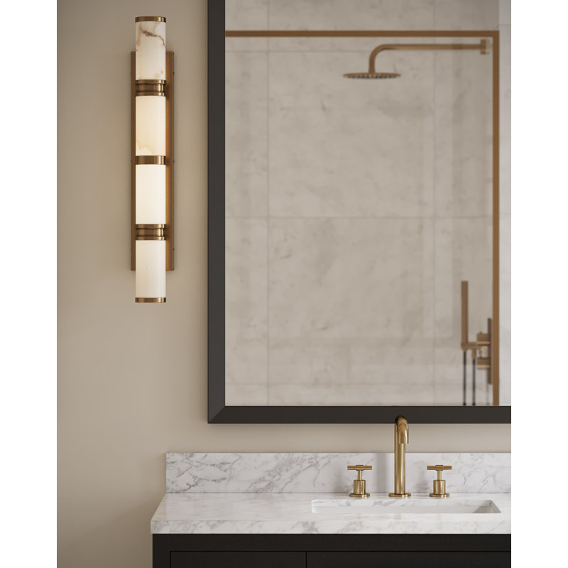Brenham Wall Sconce, Natural/Vintage Brass, 11, 4.5" H x 28.5"W x 5"D