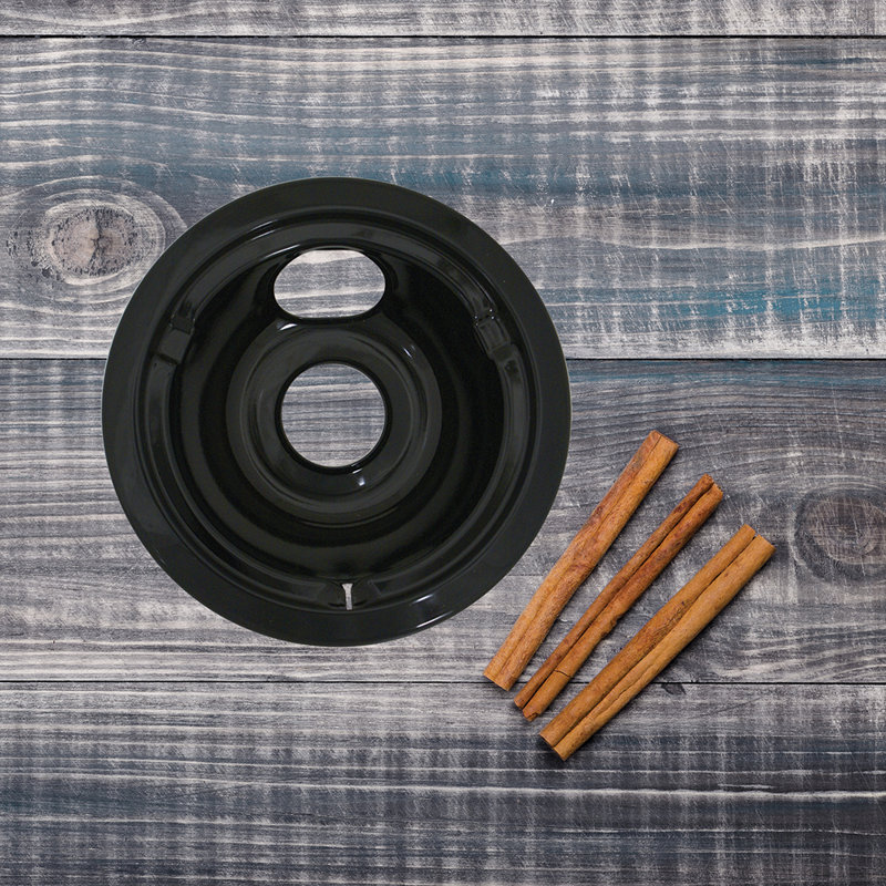 2 Piece Cooktop Style C Plug-in Electric Range Drip Pan Set, Black
