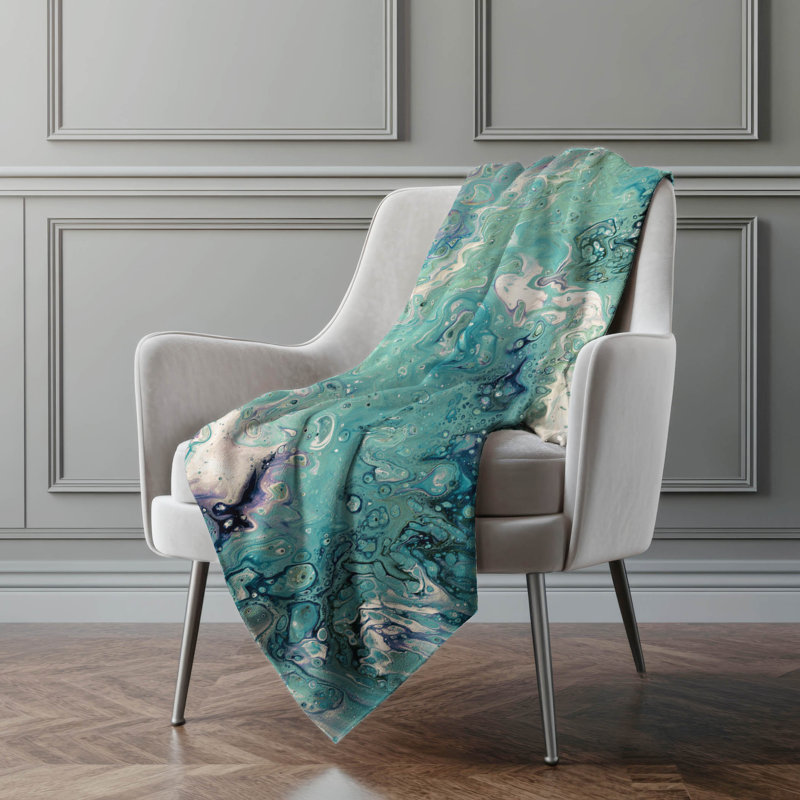Addison Machine Washable Sherpa Abstract Throw Blanket