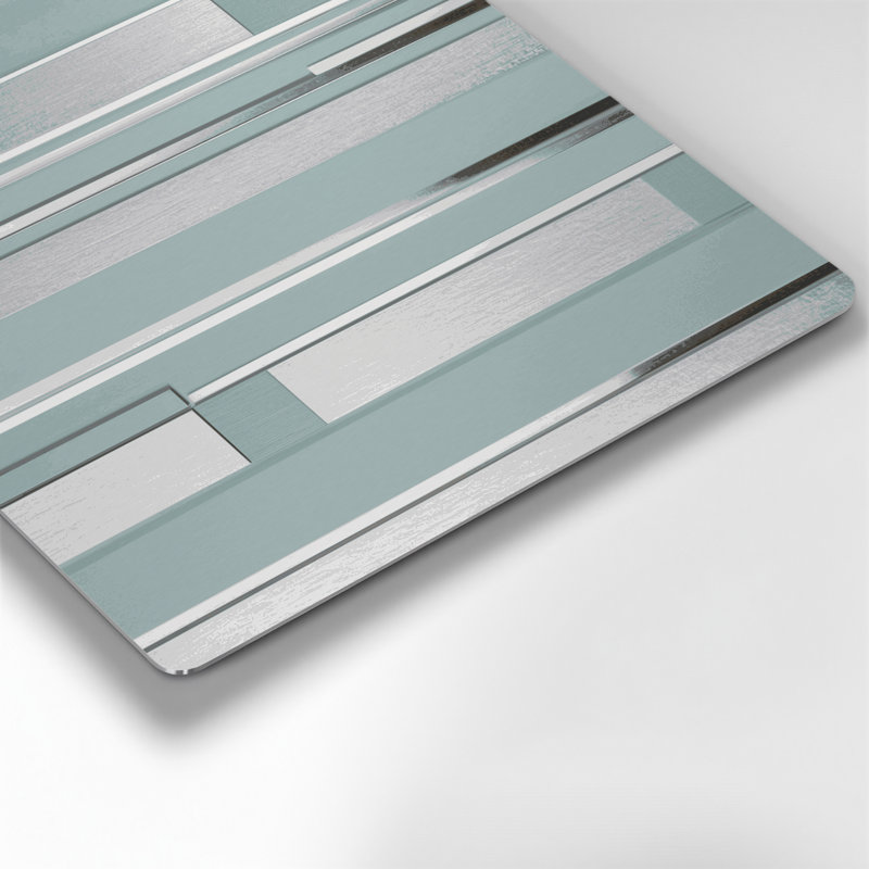 Minimalisme 39, art mural en métal bleu, H 12 po x l 12 po