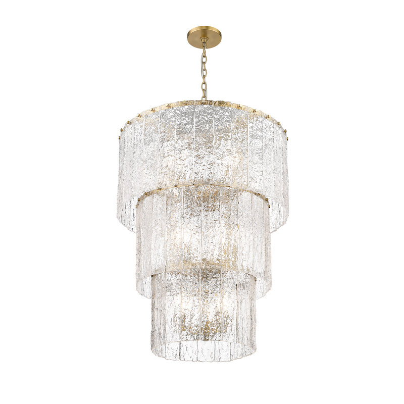 Lustre 12 lumières Timeothy, Or brossé