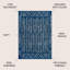 Tapis bleu marine / crème Keishara-1219488714