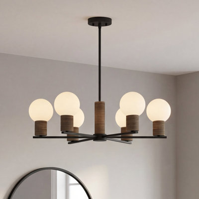 Jarrell 6-Light Chandelier in Matte Black
