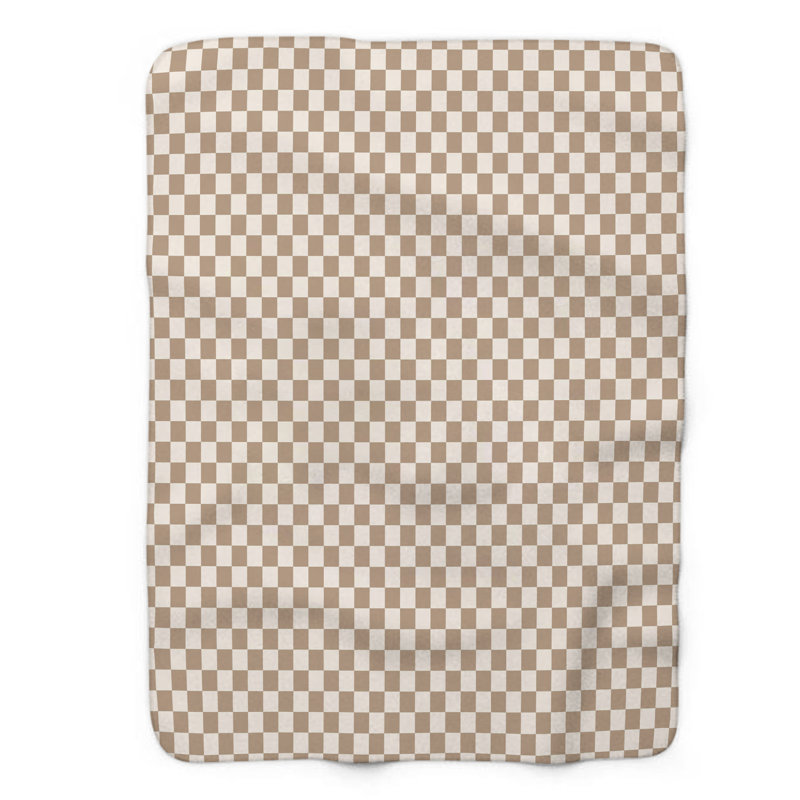 Couverture châtaigne 1 pièce Sherpa Premium, Lit simple