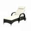 Chaise longue d'extérieur à dossier réglable, chaise longue en rotin, chaise longue confortable